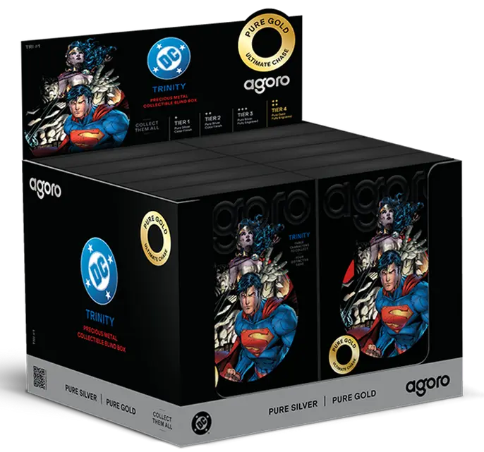 Agoro Unveils DC Trinity Blind Box Featuring Superman, Batman, and Wonder Woman