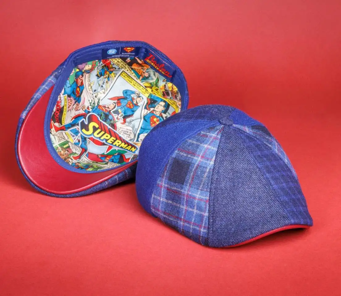 The Superman - Metropolis Blue Patchwork Boston Scally Cap
