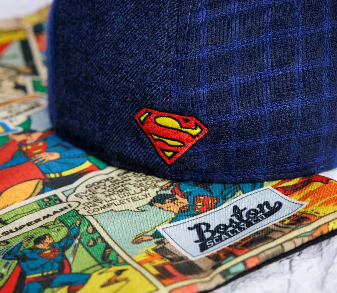 The Superman - Metropolis Blue Patchwork Boston Scally Cap
