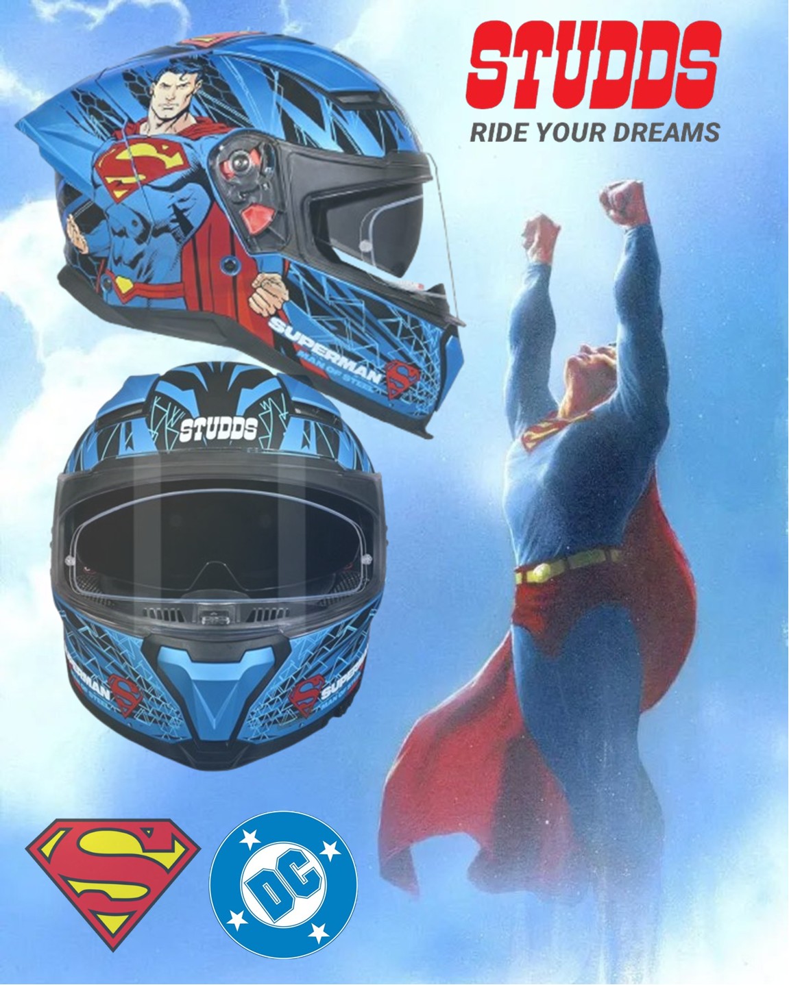 STUDDS Announces Launch of Helios Superman Edition Helmet Series