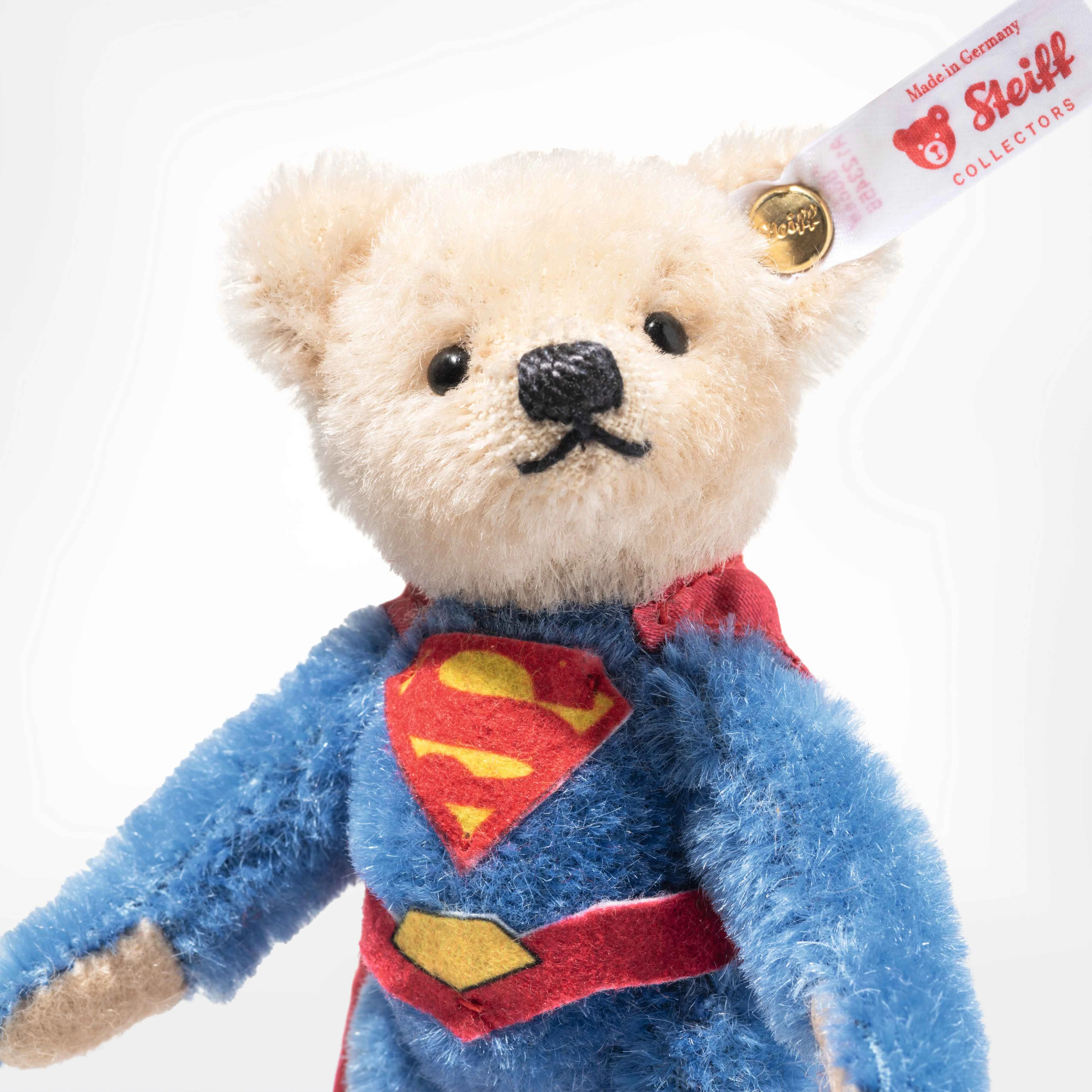 Steiff DC Superman Miniature Teddy Bear side view