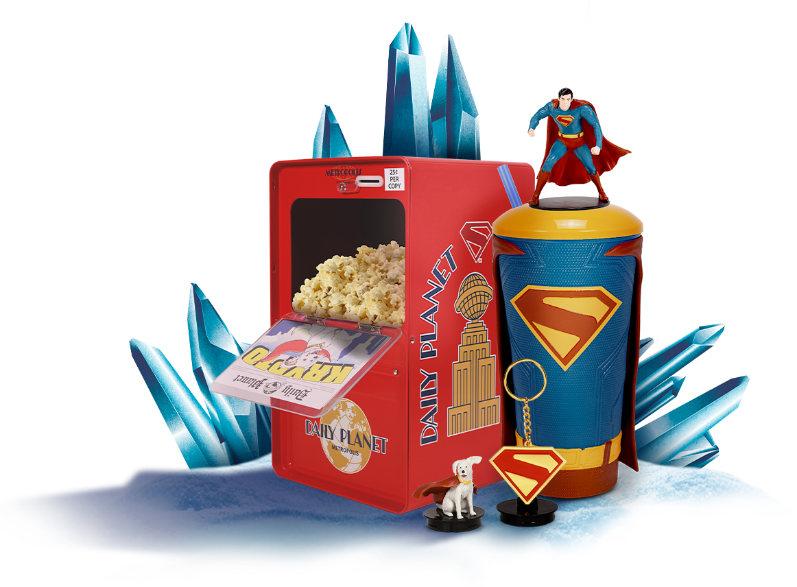 US Theater Chains Announce Exclusive "Superman" Popcorn Buckets, Cups, & Promotions