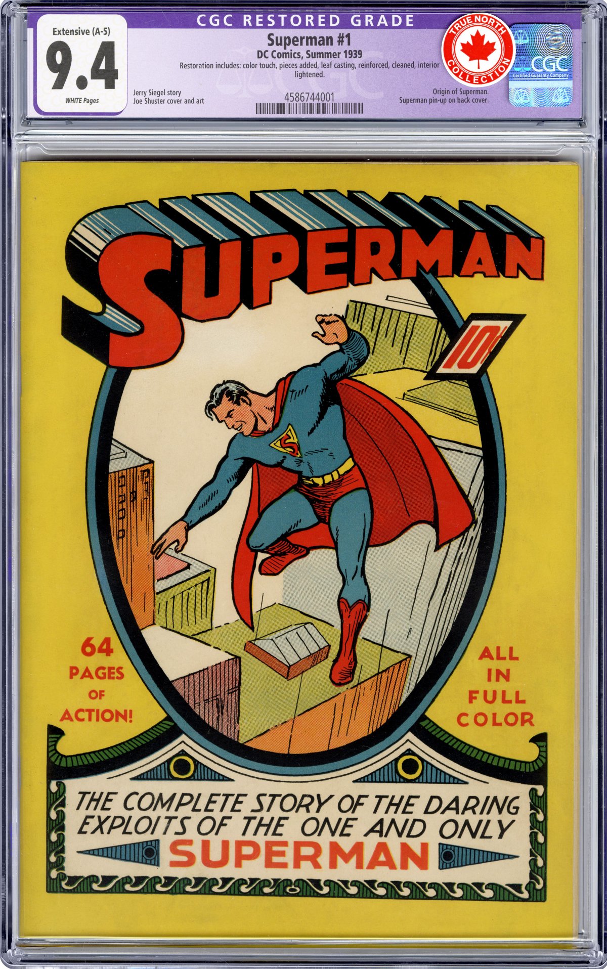 Rare Restored Copy of "Superman #1" Available at ComicConnect Auction