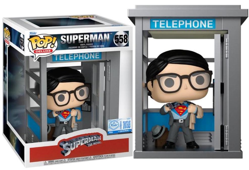 AFirst Look at Superman in Phone Booth Deluxe Funko Pop!
