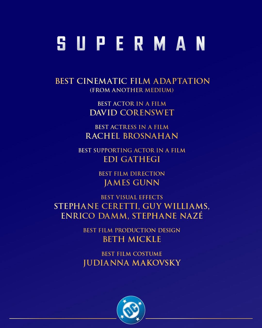 "Superman" (2025) Flies High With Eight Saturn Award Nominations