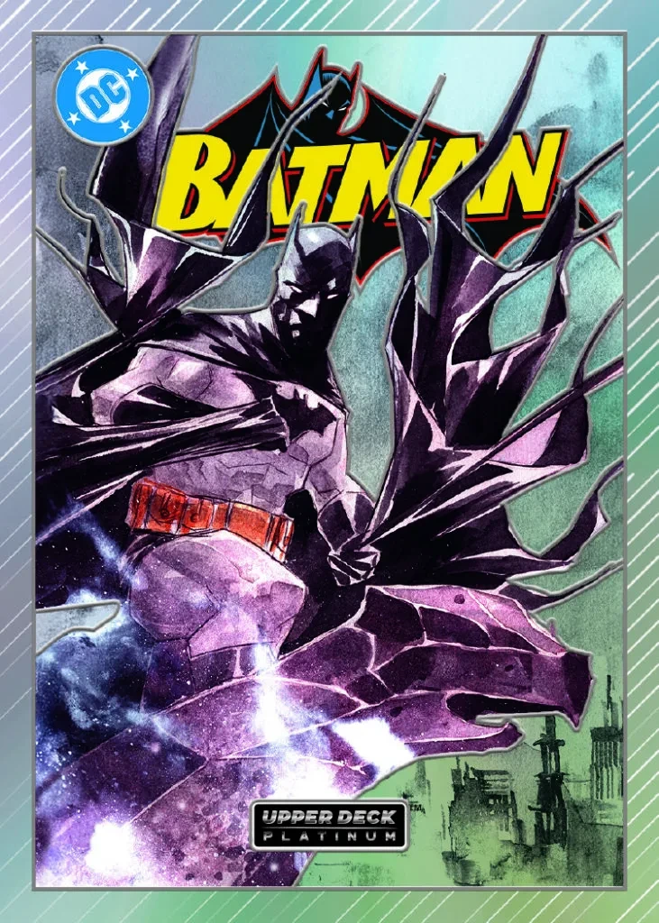 The Flash Carrying the Mantle card from Upper Deck Platinum: DC