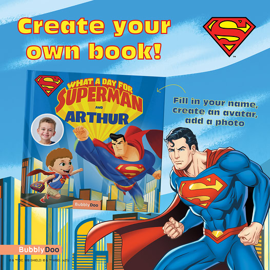 BubblyDoo Releases "What a Day for Superman" Customizable Children's Storybook