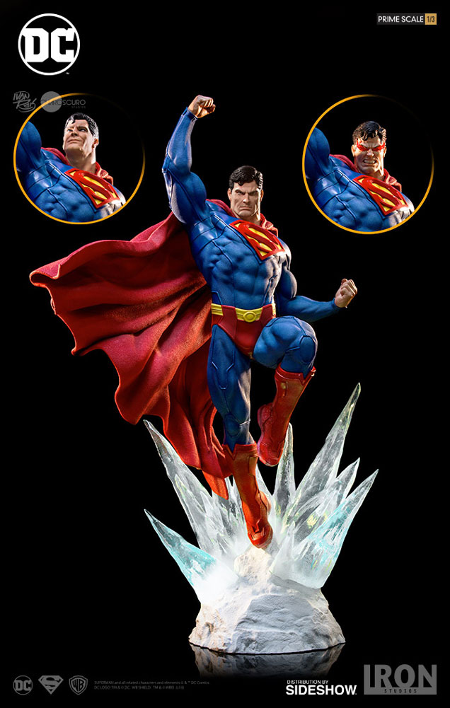 superman statue iron studios